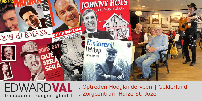 Repertoire senioren oude doos liedjes van toen borgentertainment zorgcentra dementie troubadour zanger gitarist
