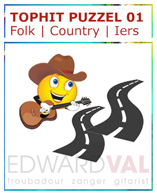 Country Roads John Denver | Popsong Title Rebus | Tophit puzzel | Spel game fun pop music popmuziek titel raden troubadour Edward Val