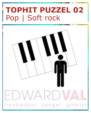Piano man Billy Joel | Popsong Title Rebus | Tophit puzzel | Spel game fun pop music popmuziek titel raden troubadour Edward Val