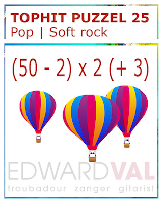 99 luftballons Nena | Popsong Title Rebus | Tophit puzzel | Spel game fun pop music popmuziek titel raden troubadour Edward Val