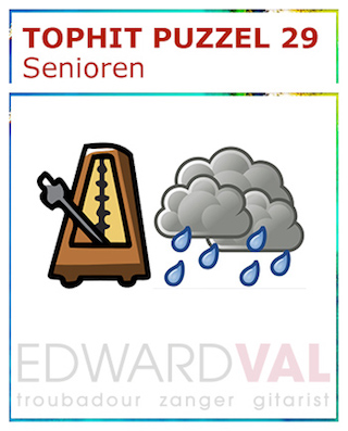 Ritme van de regen Rob de Nijs | Popsong Title Rebus | Tophit puzzel | Spel game fun pop music popmuziek titel raden troubadour Edward Val