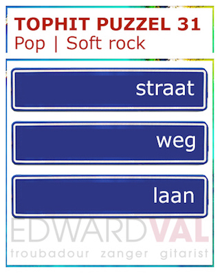 Streets have no name U2 | Popsong Title Rebus | Tophit puzzel | Spel game fun pop music popmuziek titel raden troubadour Edward Val