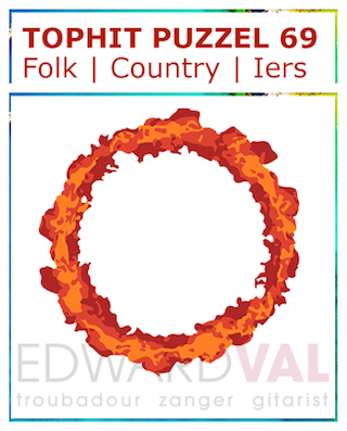 Ring of fire Johnny Cash | Popsong Title Rebus | Tophit puzzel | Spel game fun pop music popmuziek titel raden troubadour Edward Val