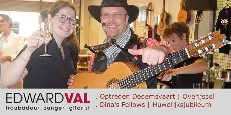 Zanger-gitarist-feest-Optreden-Dedemsvaart-Lunchroom-Dinas-Fellows-Troubadour-Edward-Val-boeken-Overijssel-Fellowship-of-Acoustics