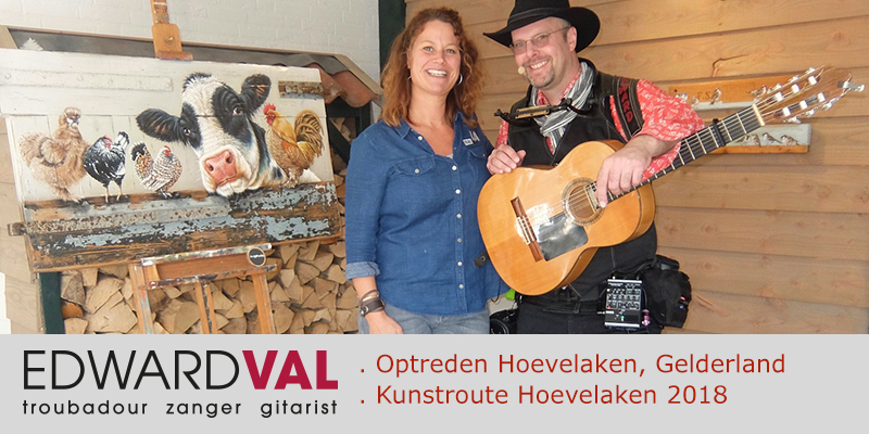 Kunstroute-Hoevelaken-2018-Mobiele-live-muziek-Improvisatie-straattheater-boeken-Troubadour-Edward-Val-Nijkerk-Rondlopende-muzikant-inhuren