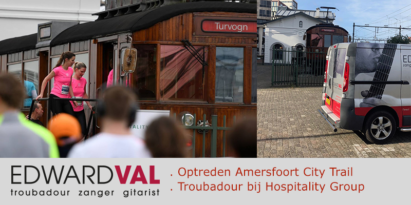 Amersfoort City Trail Run#033 Runners World Troubadour zanger gitarist Edward Val | Hospitality Group | Oude Station Foto Prestatieloop | 01