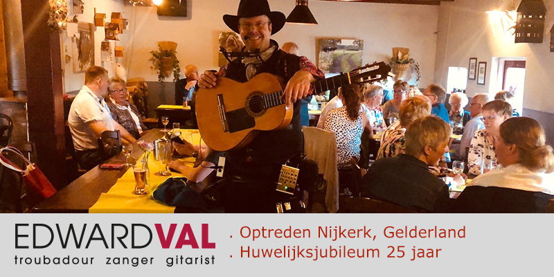 Landwinkel De Maaneschijn | Optreden zanger gitarist troubadour Edward Val | Appel Nijkerk | Live muziek inhuren | Entertainer boeken | 00