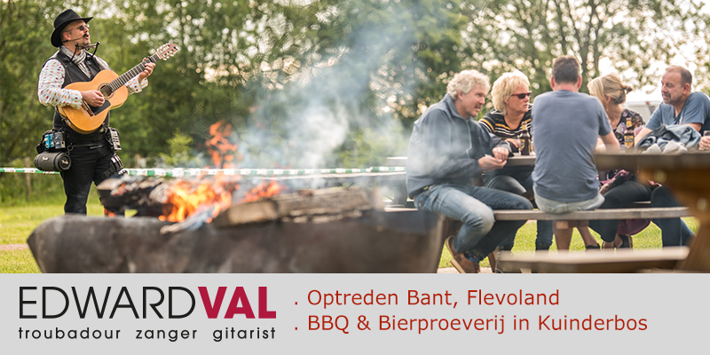 Recreatiepark Eigen Wijze Bant Flevoland BBQ Bierproeverij live muziek mobiel troubadour zang gitaar edward val flevoland fotograaf sjors evers