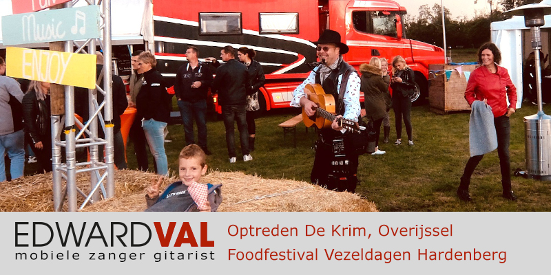 De Krim Hardenberg Vezeldagen Troubadour Edward Val Nijkerk Mobiele live muziek zanger gitarist boeken Overijssel