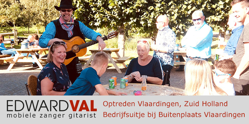 event evenement buitenplaats personeelsdag trouwjubileum Optreden troubadour inhuren bedrijfsuitje zanger gitarist Edward Val boeken