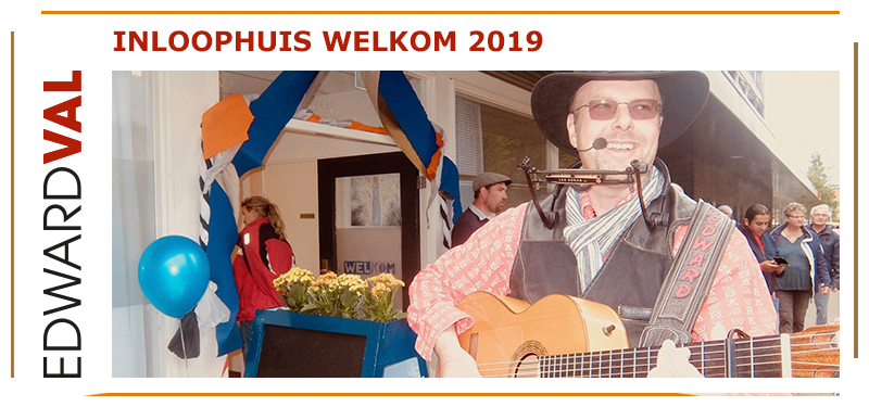 Event Evenement Troubadour Edward Val boeken Inloophuis Welkom Nijkerk Gelderland