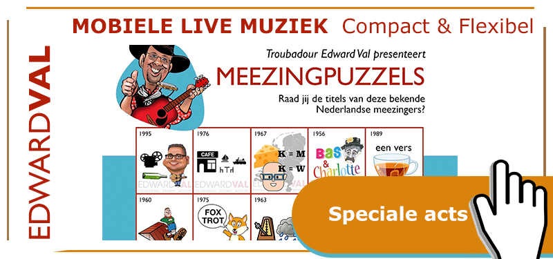 Speciale acts | meezingen interactief troubadour zanger gitarist edward val kerstact zingende kerstmabn muzikale verrassing muzikaal cadeau live muziek