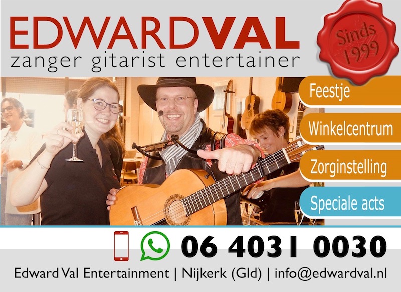 verkouden worden geur Reclame Mobiele zanger gitarist boeken | Troubadour Edward Val bij je feest