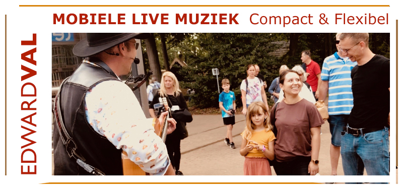 nederlands openlucht museum troubadour optreden zanger gitarist edward val arnhem gelderland mobiel verrassing tuinfeest interactie serenade obade hulde