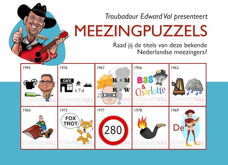 Troubadour interactief samenzingen groep sing along senioren camping zorg ouderen zanger gitarist edward val meezingpuzzels